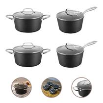 Conjunto 4 Peças Premium Revestimento Titânio Antiaderente Antirrisco Indução 4,5mm Conjunto 4 Peças Premium Revestimento Titânio Antiaderente Antirrisco Indução 4,5mm