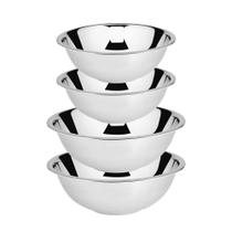 Conjunto 4 Peças Tigelas Bowls Aço Inox 400/800/1500/2500ml