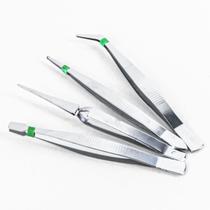Conjunto 4 Pinças De Precisão Ponta Fina Curva Chata Inversa Conjunto 4 Pinças De Precisão Ponta Fina Curva Chata Inversa