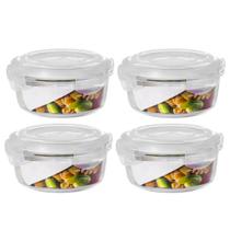 Conjunto 4 Potes 950ml Vidro Hermético Mantimentos Marmita - QUALITY HOUSE / PRATICASA