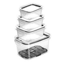 Conjunto 4 Potes Herméticos 360ml 500ml 910ml e 1,2L Premium