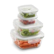 Conjunto 4 Potes Herméticos de Vidro Quadrados Electrolux