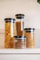 Conjunto 4 Potes Organizadores Prático E Hermético Vidro Conjunto 4 Potes Organizadores Prático E Hermético Vidro
