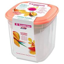 Conjunto 4 Potes Porta Alimentos Mantimentos Geladeira Cozinha Armário - SR485 Sanremo
