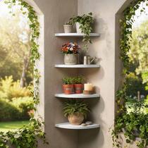 Conjunto 4 Prateleiras de Canto Otimização de Espaço Conjunto 4 Prateleiras de Canto Otimização de Espaço