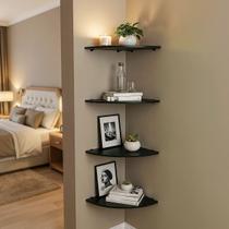 Conjunto 4 Prateleiras de Canto Otimização de Espaço