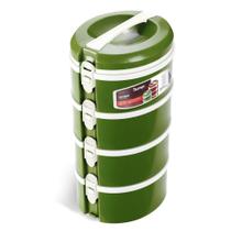 Conjunto 4 Prato Térmico Marmita Refeição Almoço Marmitex Comida - Taumer