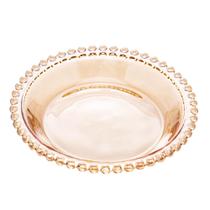 Conjunto 4 Pratos Cristal Pearl Âmbar 14Cm - Wolff