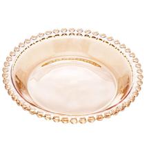 Conjunto 4 Pratos de Cristal Pearl Âmbar 14cm Wolff Conjunto 4 Pratos de Cristal Pearl Âmbar 14cm Wolff