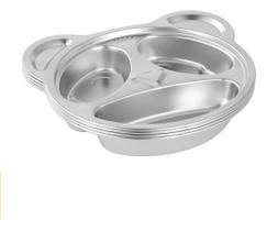 Conjunto 4 Pratos e Utensílios em Aço Inoxidável