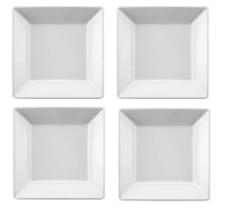 Conjunto 4 Pratos Fundo 21x21cm Quartier White - Oxford