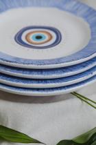 Conjunto 4 Pratos Janta, Olho Grego, Coleção Talismã