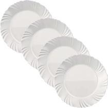 Conjunto 4 Pratos Opaline Pétala Fundo 23cm Nadir Figueiredo