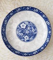 Conjunto 4 Pratos P/Sobremesa De Porcelana Blue Garden 18x3,5cm - Lyor