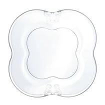 Conjunto 4 Pratos para Sobremesa de Vidro Butterfly 17cm Wolff