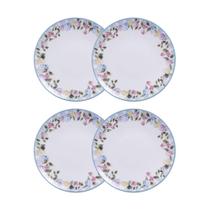 Conjunto 4 Pratos Rasos 25 Cm Porcelana Aura Tramontina Conjunto 4 Pratos Rasos 25 Cm Porcelana Aura Tramontina