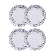 Conjunto 4 Pratos Rasos 25 cm Porcelana Aura Tramontina Conjunto 4 Pratos Rasos 25 cm Porcelana Aura Tramontina
