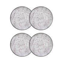 Conjunto 4 Pratos Sobremesa 19cm Porcelana Floralis Tramontina