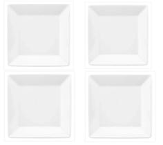 Conjunto 4 Pratos Sobremesa 20x20cm White Quartier - Oxford