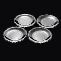 Conjunto 4 Pratos Sobremesa Cristal Pearl - Wolff.