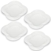 Conjunto 4 Pratos Sobremesa Vidro Butterfly Wolff Mesa Posta