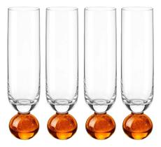 Conjunto 4 Taça Champanhe Bola Orbe 300ml Pé De Esfera Tuut Conjunto 4 Taça Champanhe Bola Orbe 300ml Pé De Esfera Tuut