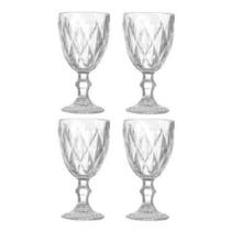 Conjunto 4 Taças 340ml Vidro Diamond Transparente Conjunto 4 Taças 340ml Vidro Diamond Transparente
