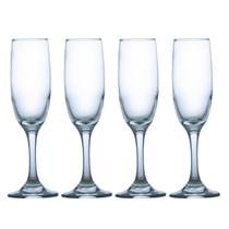 Conjunto 4 Taças de Vidro 180ml Champagne Luxo Elegante Conjunto 4 Taças de Vidro 180ml Champagne Luxo Elegante