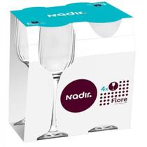 Conjunto 4 tacas fiore vinho 400ml nadir