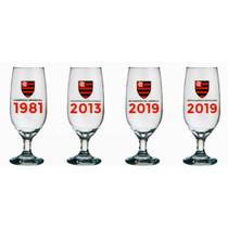 Conjunto 4 Taças Flamengo 300ml Licenciado Cerveja Chopp