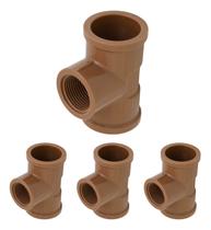 Conjunto 4 Tês Krona Soldável 32mm Ref 456