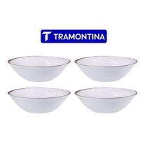 Conjunto 4 Tigelas Bowls Rustico Porcelana 18 cm Tramontina Conjunto 4 Tigelas Bowls Rustico Porcelana 18 cm Tramontina