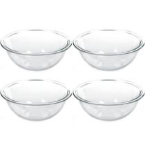 Conjunto 4 Tigelas de Vidro 1,5L Potes Redondos Marinex Plus Astral Bowls Transparentes