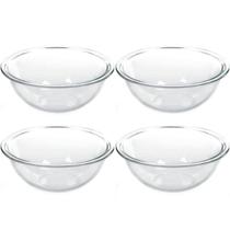 Conjunto 4 Tigelas de Vidro 1,5L Potes Redondos Marinex Plus Astral Bowls Transparentes