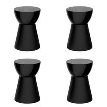 Conjunto 4 Unidades Banqueta Sili Preto Conjunto 4 Unidades Banqueta Sili Preto