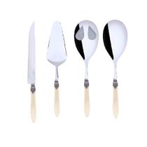 Conjunto 4 Utensílios Domésticos Luxo Pérola Oxford Bugatti Conjunto 4 Utensílios Domésticos Luxo Pérola Oxford Bugatti