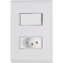 Conjunto 4 X 2 1 Interruptor Simples250v/ 10a + 1 Tomada 2p + T250v/ 10a - Tramontina Conjunto 4 X 2 1 Interruptor Simples250v/ 10a + 1 Tomada 2p + T250v/ 10a - Tramontina