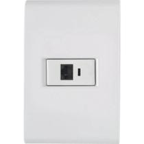 Conjunto 4 X 2 com 1 Tomada Rj45 Cat, 6 Liz Branco - Tramontina Conjunto 4 X 2 com 1 Tomada Rj45 Cat, 6 Liz Branco - Tramontina