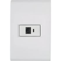 Conjunto 4 X 2 com 1 Tomada Rj45 Cat, 6 Liz Branco - Tramontina Conjunto 4 X 2 com 1 Tomada Rj45 Cat, 6 Liz Branco - Tramontina