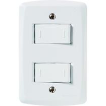 Conjunto 4 X 2 com 2 Interruptores Paralelos 10a 250v Lux2 Branco - Tramontina