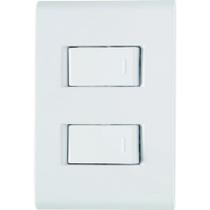 Conjunto 4" X 2" de 1 Interruptor Simples 10a 250v + 1 Interruptor Paralelo 10a 250v - Tramontina