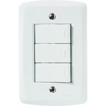 Conjunto 4" X 2" de 3 Interruptores Paralelos 10a 250v - Tramontina Conjunto 4" X 2" de 3 Interruptores Paralelos 10a 250v - Tramontina