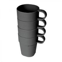 Conjunto 4 xicaras 345ml preto são bernardo