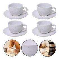 Conjunto 4 Xícaras Café/Chá com Pires Cerâmica 210ml Premium