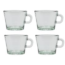 Conjunto 4 Xícaras Café Chá Tango Vidro Retrô 187ml Conjunto 4 Xícaras Café Chá Tango Vidro Retrô 187ml