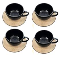 Conjunto 4 Xicaras Chá C/pires Mônaco Alleanza 200 ML Conjunto 4 Xicaras Chá C/pires Mônaco Alleanza 200 ML