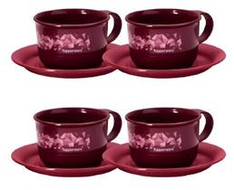 Conjunto 4 Xícaras Com Pires 150 ML Diamantes Conjunto 4 Xícaras Com Pires 150 ML Diamantes