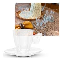 Conjunto 4 Xícaras De Café Chá Com Pires Butterfly Wolff