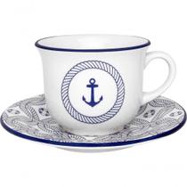 Conjunto 4 Xicaras de Chá Floreal Nautico em Porcelana 200ml Oxford Conjunto 4 Xicaras de Chá Floreal Nautico em Porcelana 200ml Oxford
