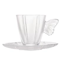 Conjunto 4 Xicaras de Chá Wolff C/ Pires Butterfly 180ml